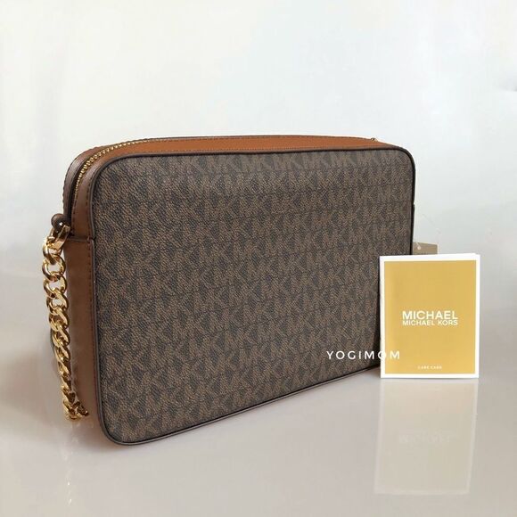 MICHAEL KORS Jet Set east west CROSSBODY Messenger Shoulder Handbag Signature - Picture 3 of 14